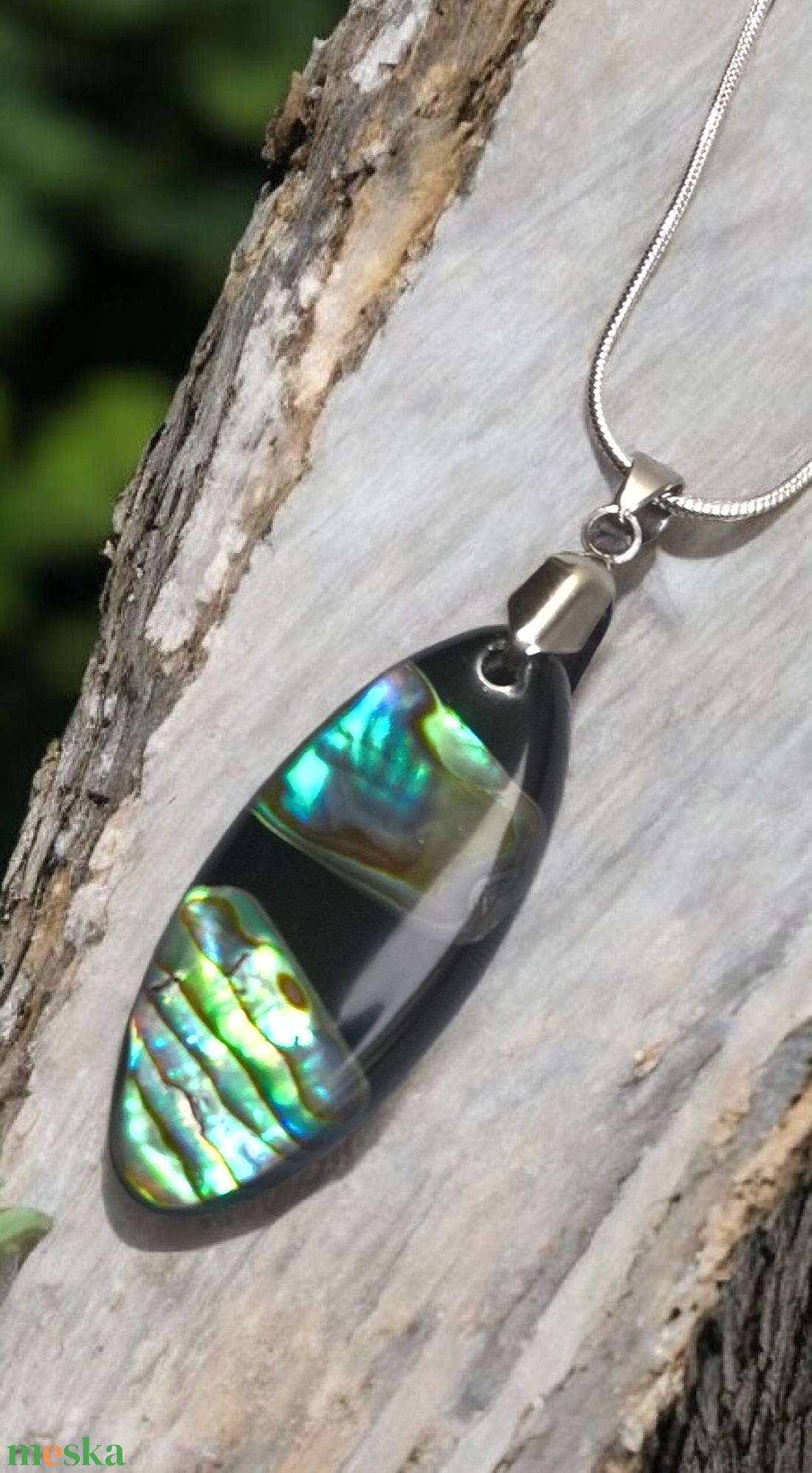 Pávakagylós nyaklánc III. - ékszer - nyaklánc - medálos nyaklánc - Meska.hu