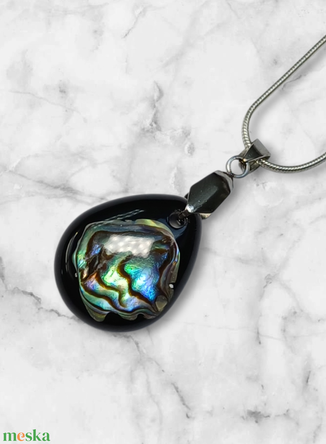 Pávakagylós nyaklánc II. - ékszer - nyaklánc - medálos nyaklánc - Meska.hu