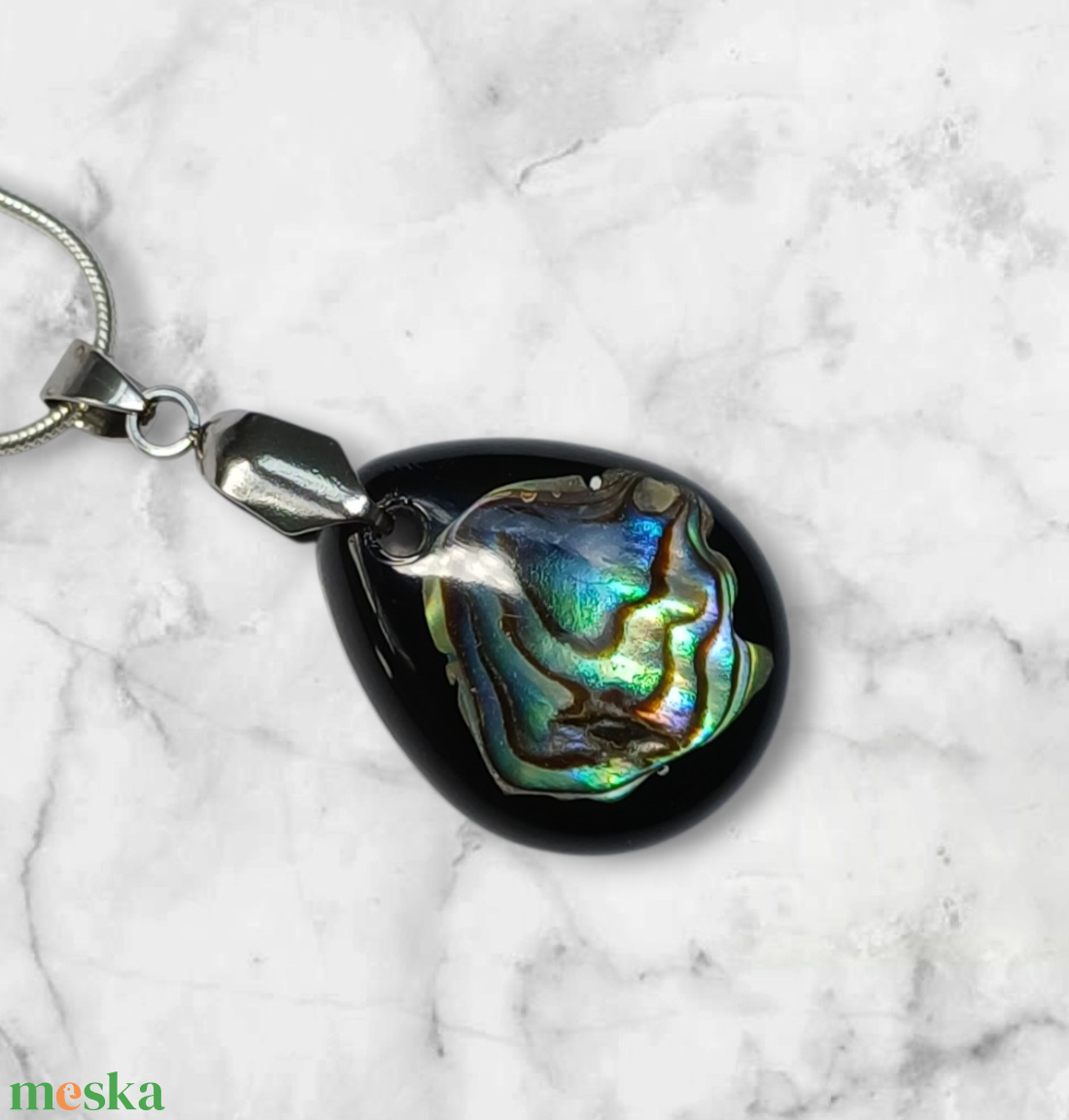 Pávakagylós nyaklánc II. - ékszer - nyaklánc - medálos nyaklánc - Meska.hu