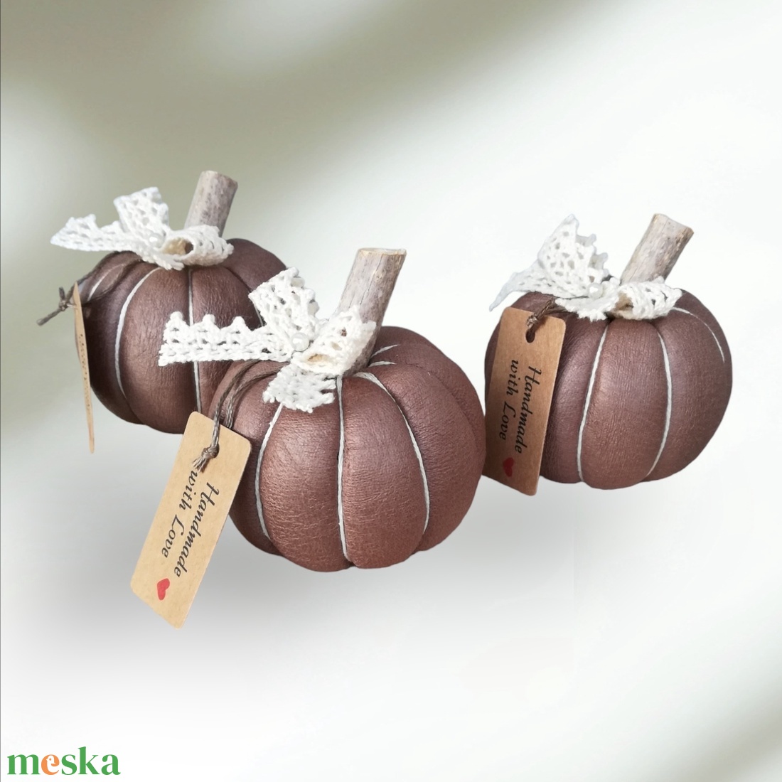 Őszi tökök - jó bőrben :) - otthon & életmód - dekoráció - asztal és polc dekoráció - asztaldísz - Meska.hu