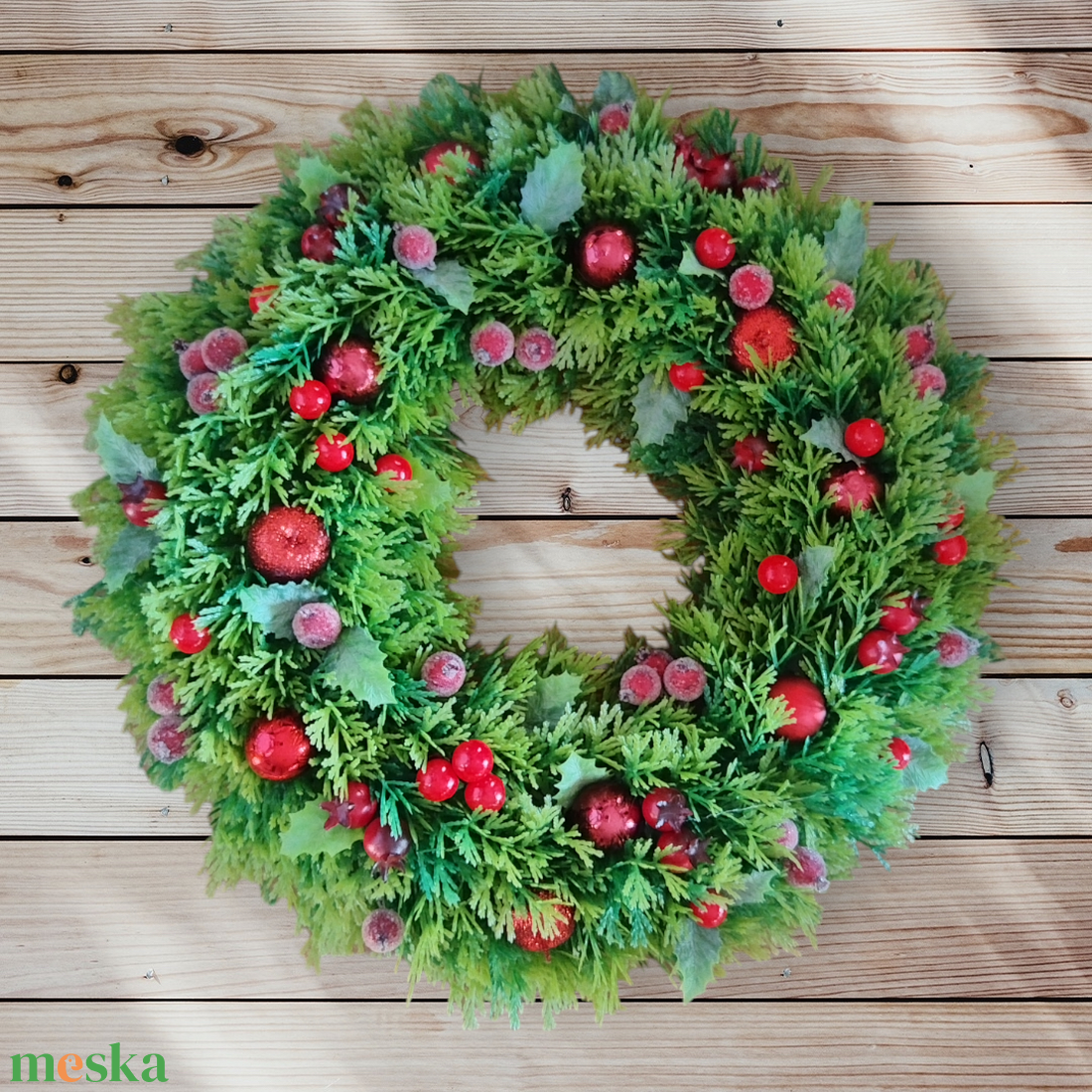 Piros bogyós téli / karácsonyi kopogtató - karácsony - adventi díszek - adventi ajtódísz - Meska.hu Piros bogyós téli / karácsonyi kopogtató - karácsony - adventi díszek - adventi ajtódísz - Meska.hu