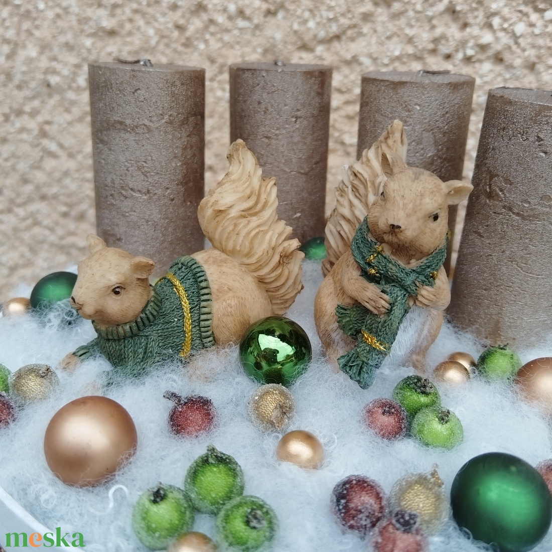 Mókusos adventi koszorú - karácsony - adventi díszek - adventi koszorú - Meska.hu Mókusos adventi koszorú - karácsony - adventi díszek - adventi koszorú - Meska.hu