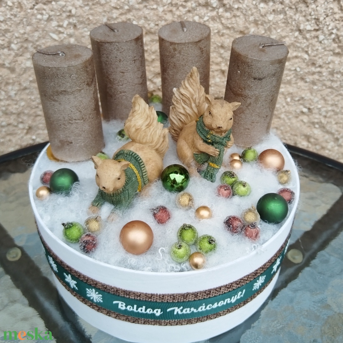 Mókusos adventi koszorú - karácsony - adventi díszek - adventi koszorú - Meska.hu Mókusos adventi koszorú - karácsony - adventi díszek - adventi koszorú - Meska.hu