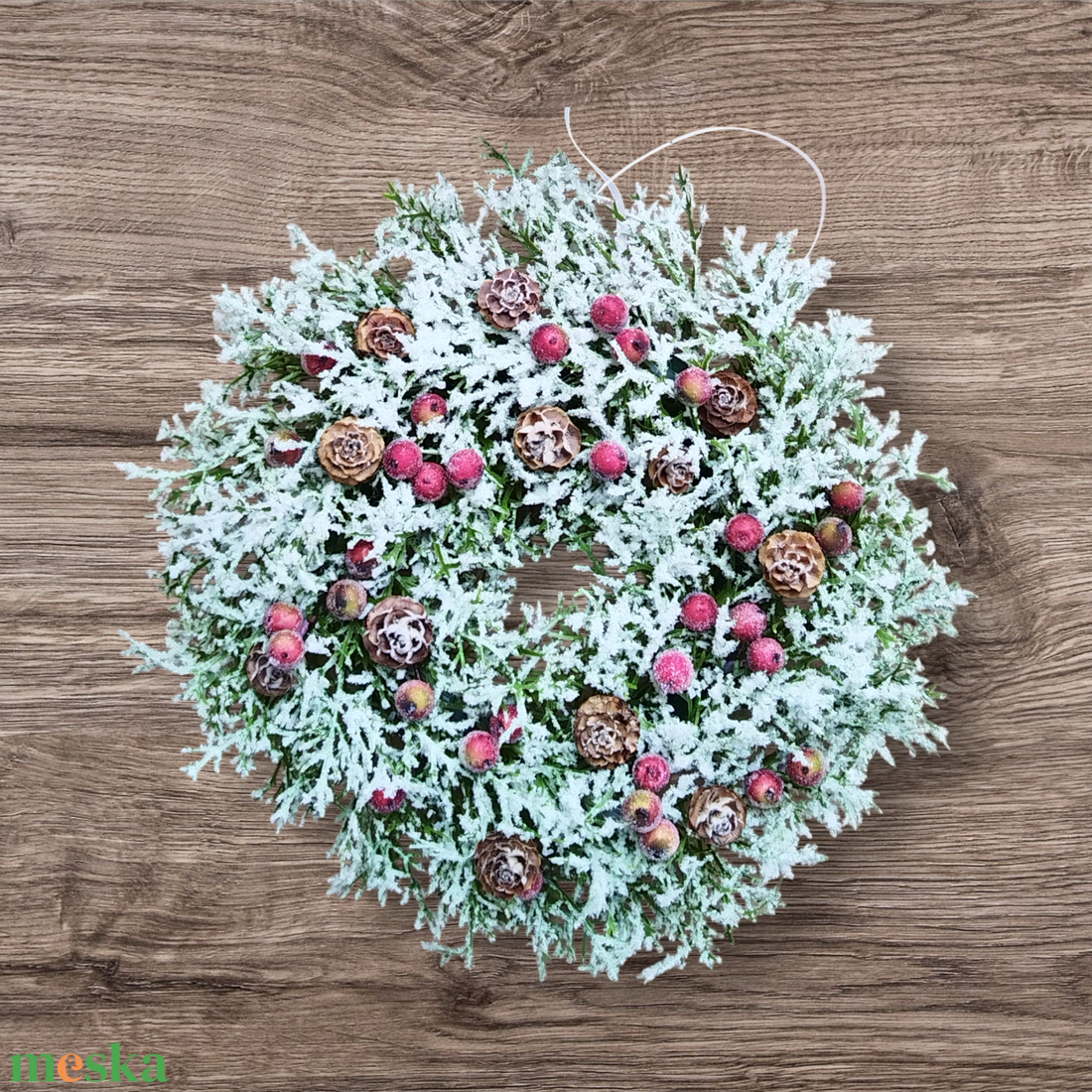 Havas tuja kopogtató - karácsony - adventi díszek - adventi ajtódísz - Meska.hu Havas tuja kopogtató - karácsony - adventi díszek - adventi ajtódísz - Meska.hu