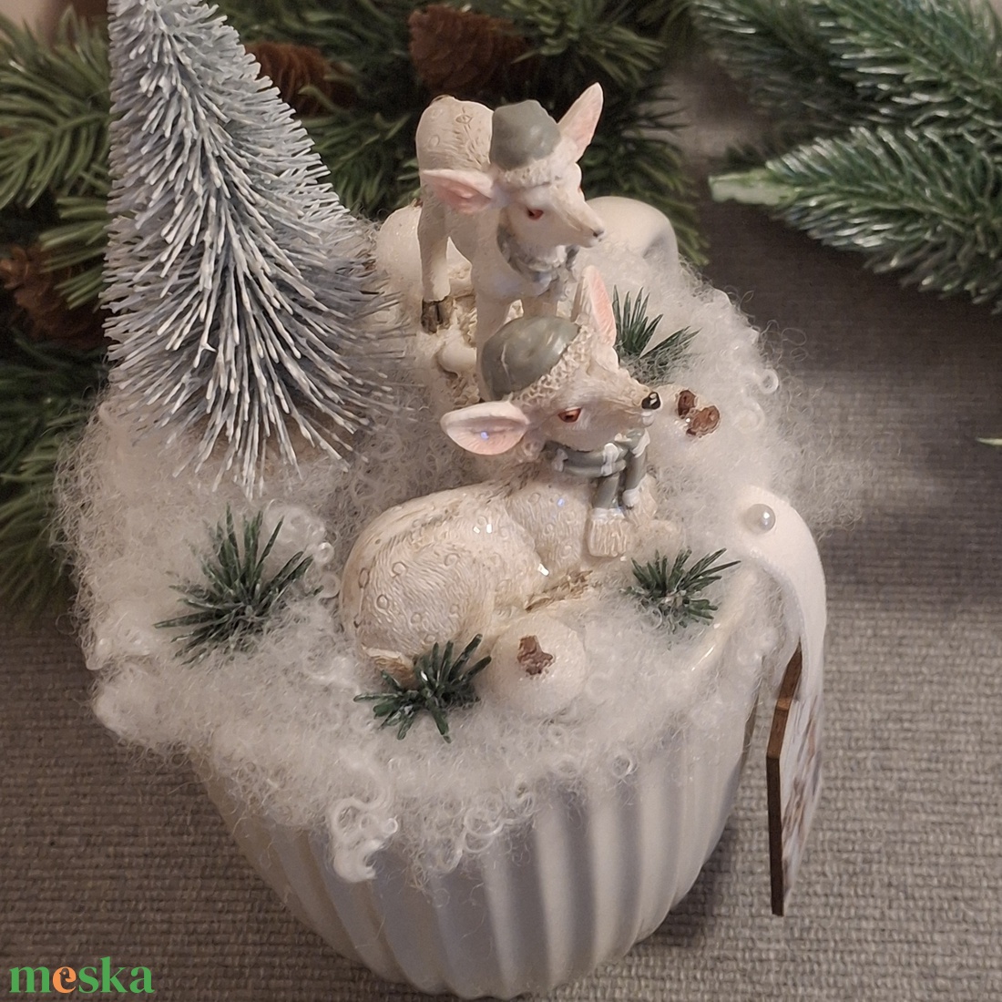 DIY- Őzis bögrés asztaldísz  - diy (csináld magad) - egységcsomag - Meska.hu