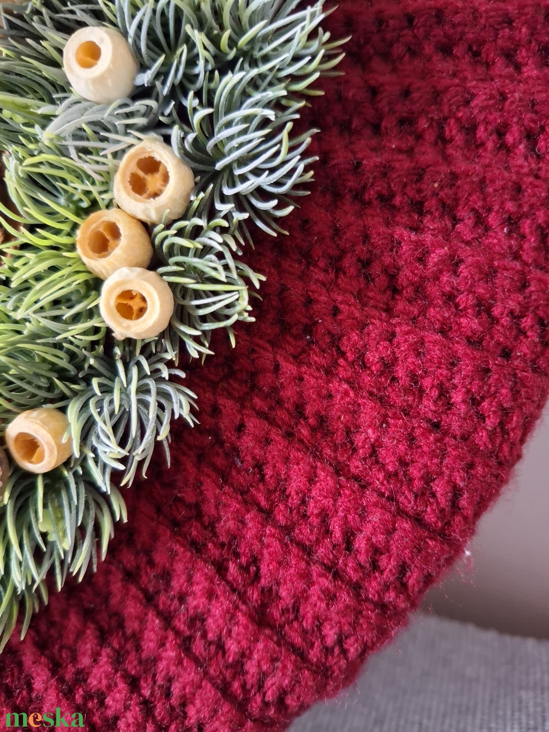 Adventi szett, Bordó  - karácsony - adventi díszek - adventi koszorú - Meska.hu