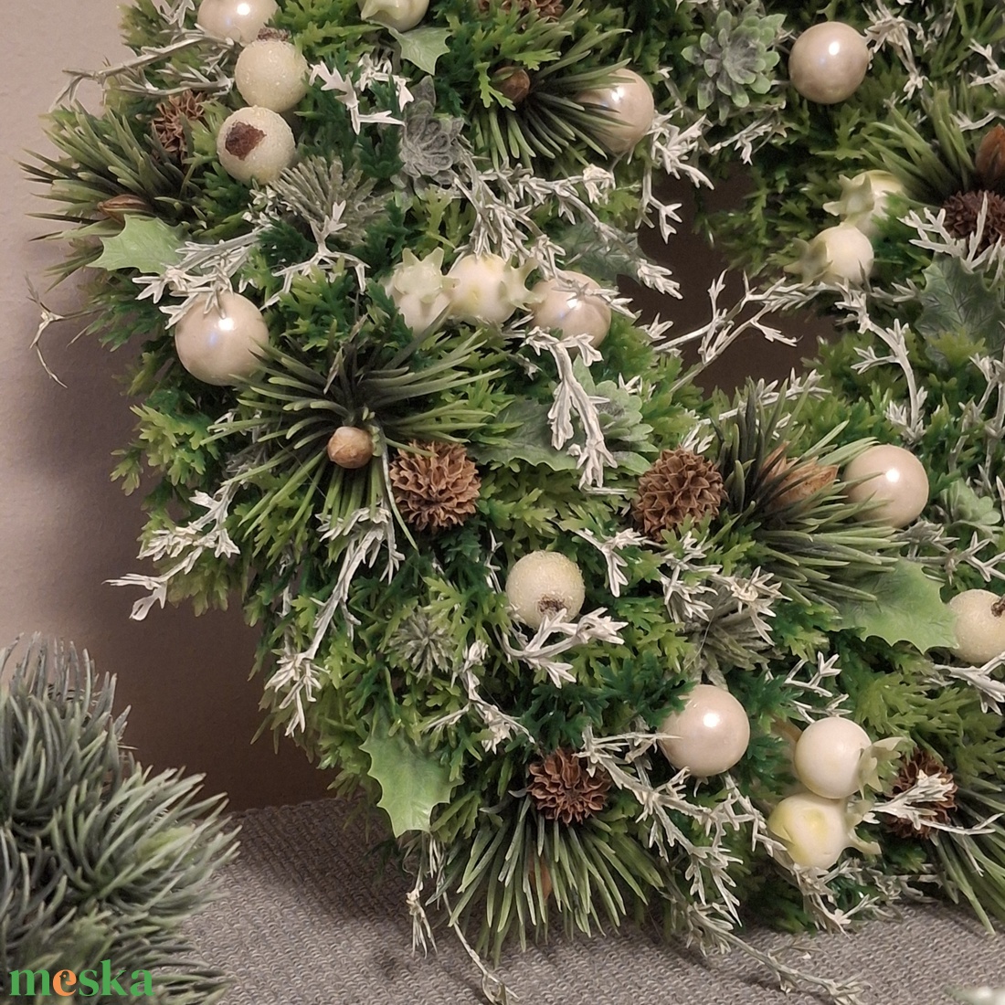 Téli erdő kopogtató  - karácsony - adventi díszek - adventi ajtódísz - Meska.hu