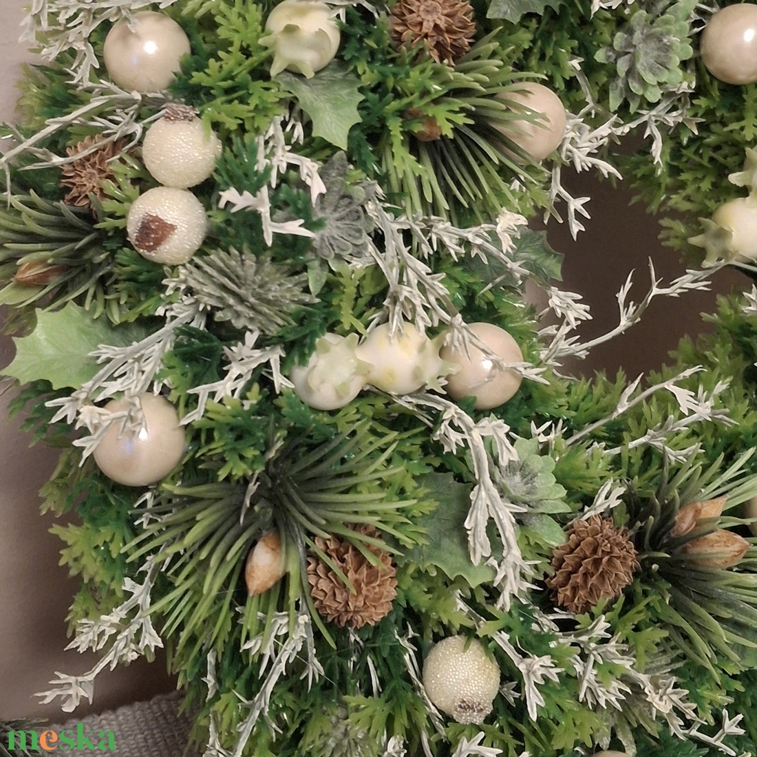 Téli erdő kopogtató  - karácsony - adventi díszek - adventi ajtódísz - Meska.hu