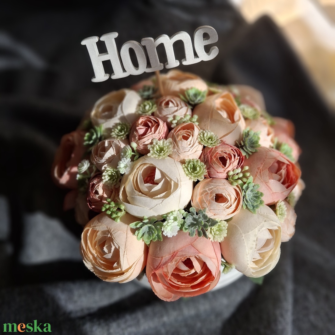 Boglárkás asztaldísz  - otthon & életmód - virágdekoráció - virágdíszek - asztali virágdísz - Meska.hu