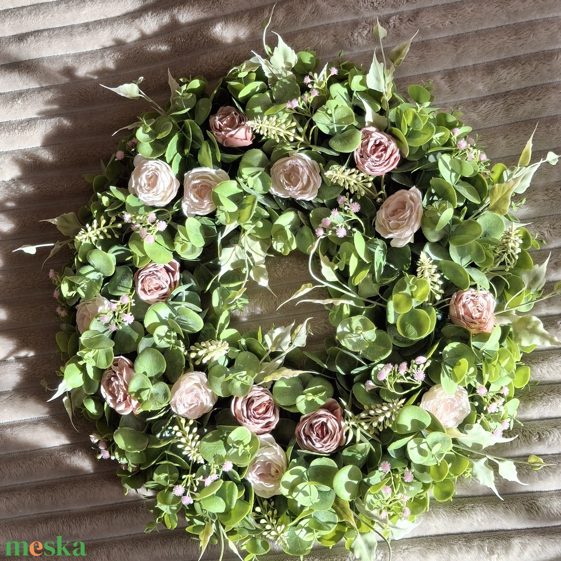 Óriás virágos kopogtató  - otthon & életmód - dekoráció - ajtó- és ablak dekoráció - ajtódísz & kopogtató - Meska.hu