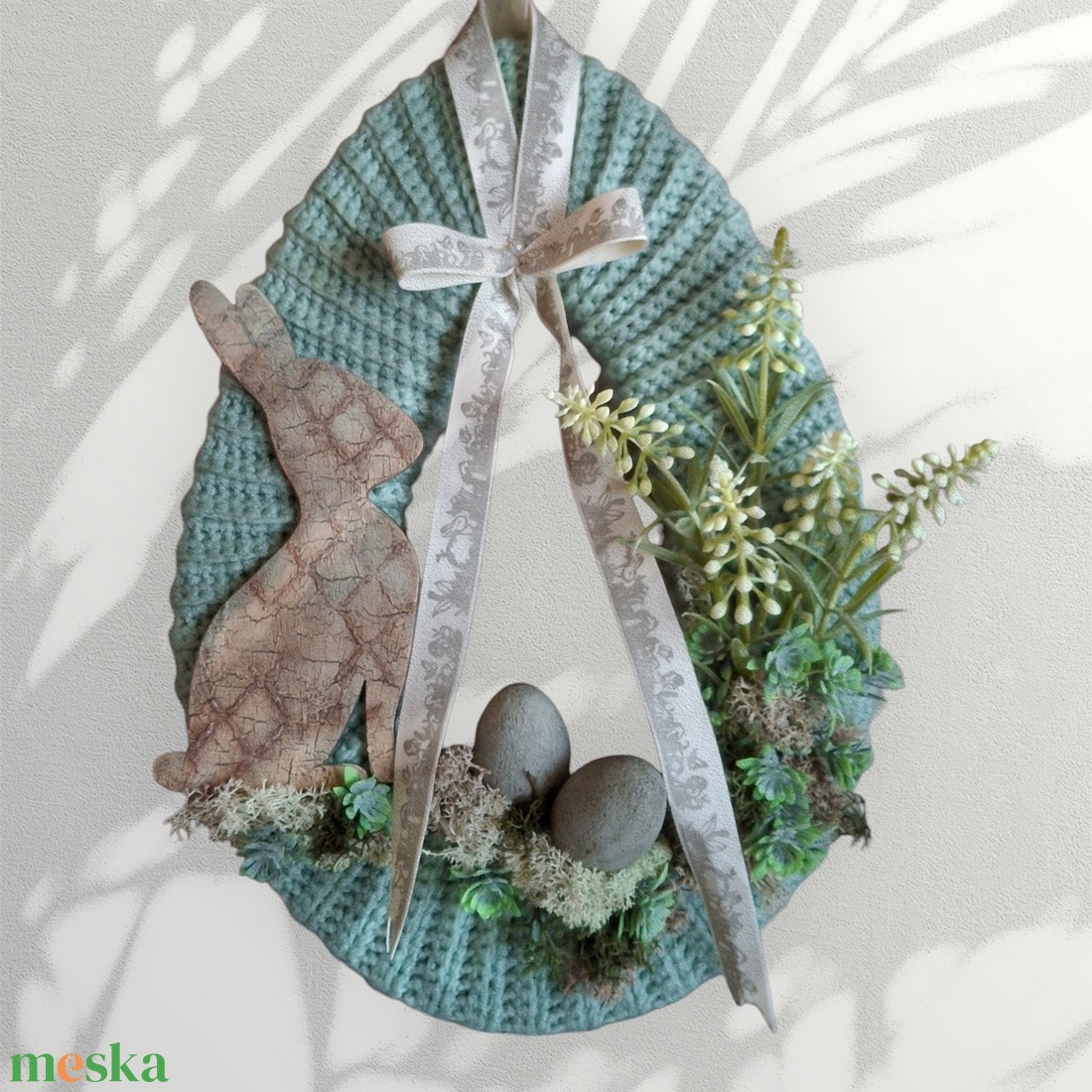 Tojás alakú Húsvéti ajtódísz  - otthon & életmód - dekoráció - ajtó- és ablak dekoráció - ajtódísz & kopogtató - Meska.hu