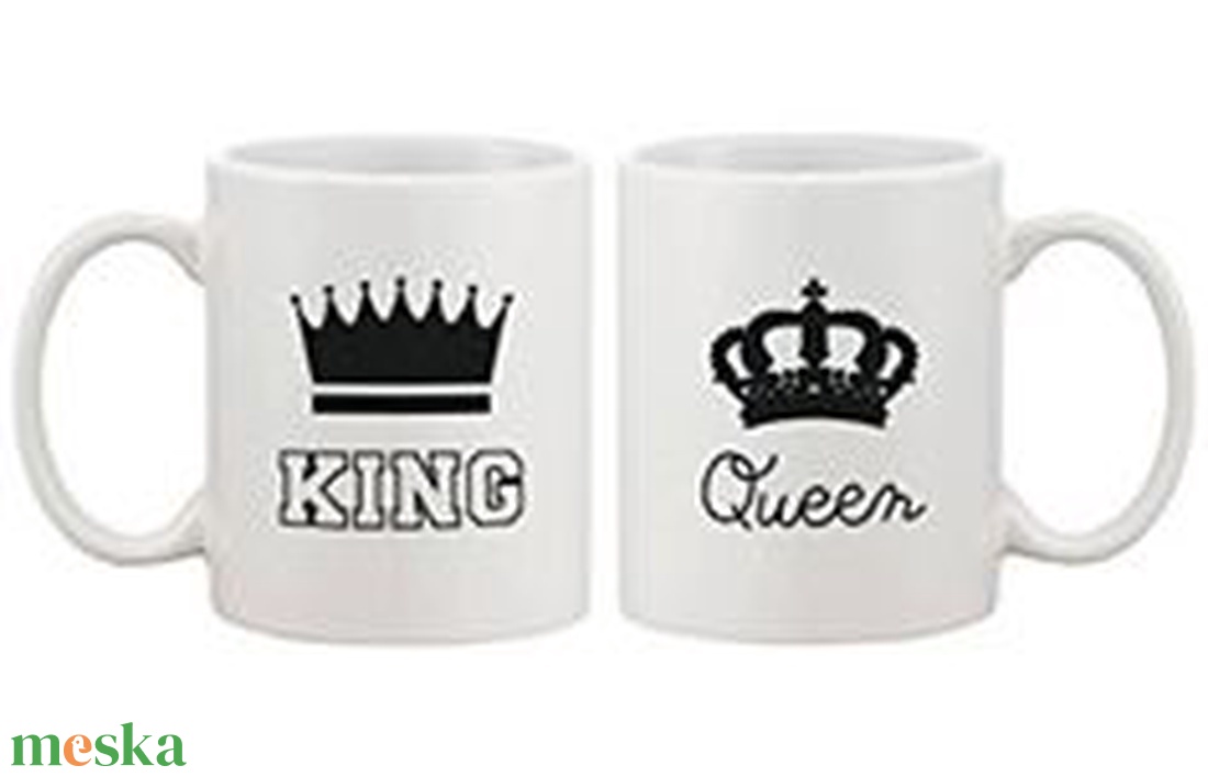 King Queen...páros fehér bögre - otthon & életmód - konyhafelszerelés, tálalás - tálalás - bögre & csésze - Meska.hu King Queen...páros fehér bögre - otthon & életmód - konyhafelszerelés, tálalás - tálalás - bögre & csésze - Meska.hu