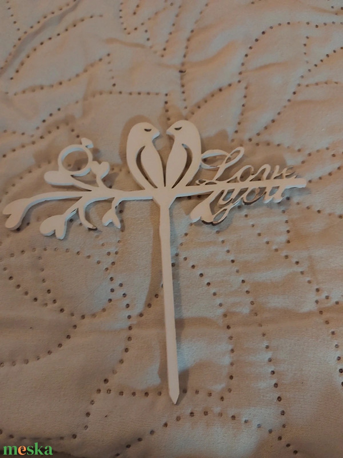 Fehér fa torta dísz love you - esküvő - dekoráció - sütidísz - Meska.hu Fehér fa torta dísz love you - esküvő - dekoráció - sütidísz - Meska.hu