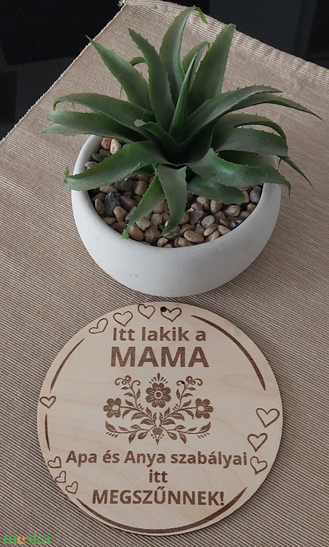Kör alakú tábla mama - otthon & életmód - dekoráció - ajtó- és ablak dekoráció - ablakdísz - Meska.hu