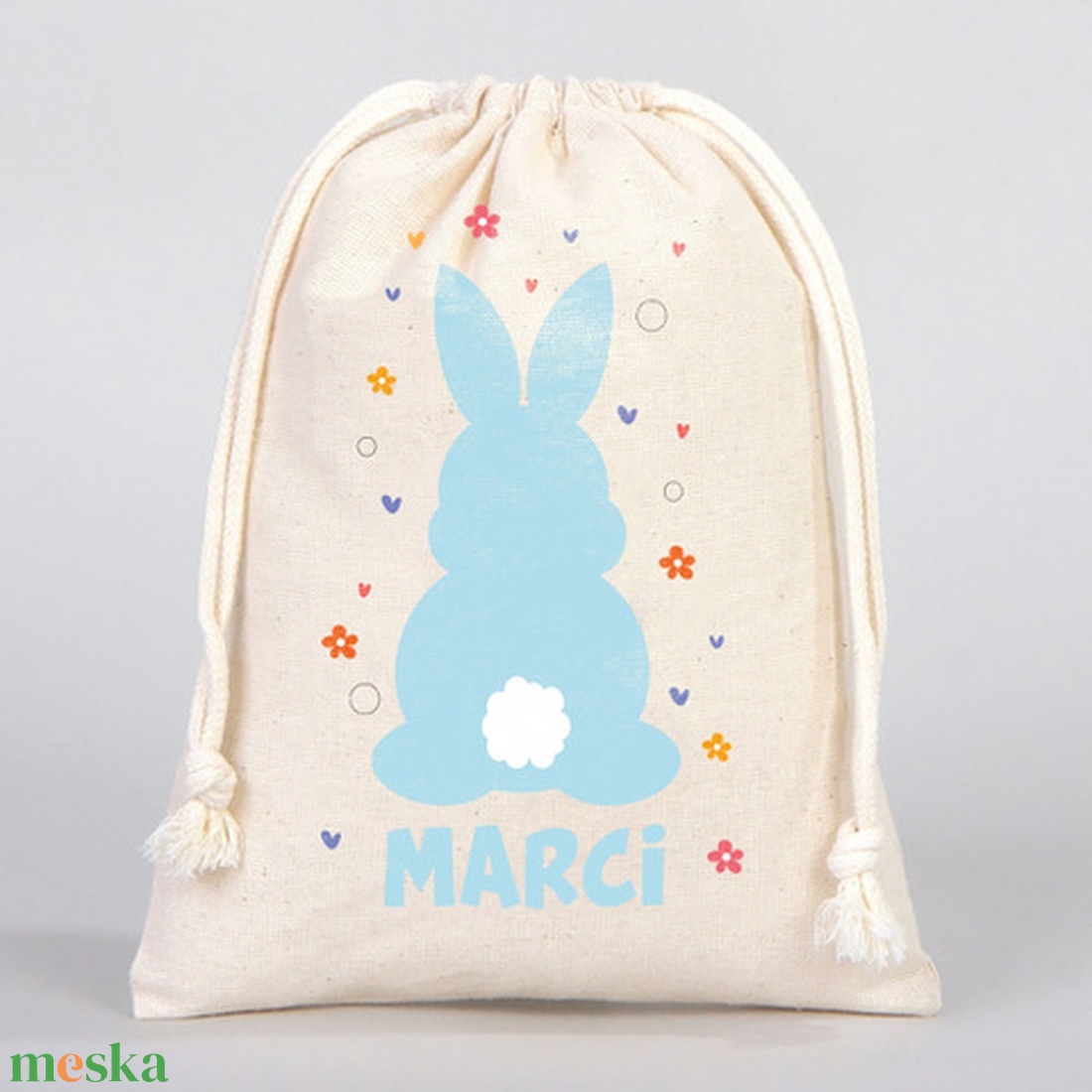Névre szóló húsvéti zsák - kék - otthon & életmód - papír, írószer - ajándékozás kellékei - ajándékzsák, csomagolás - Meska.hu