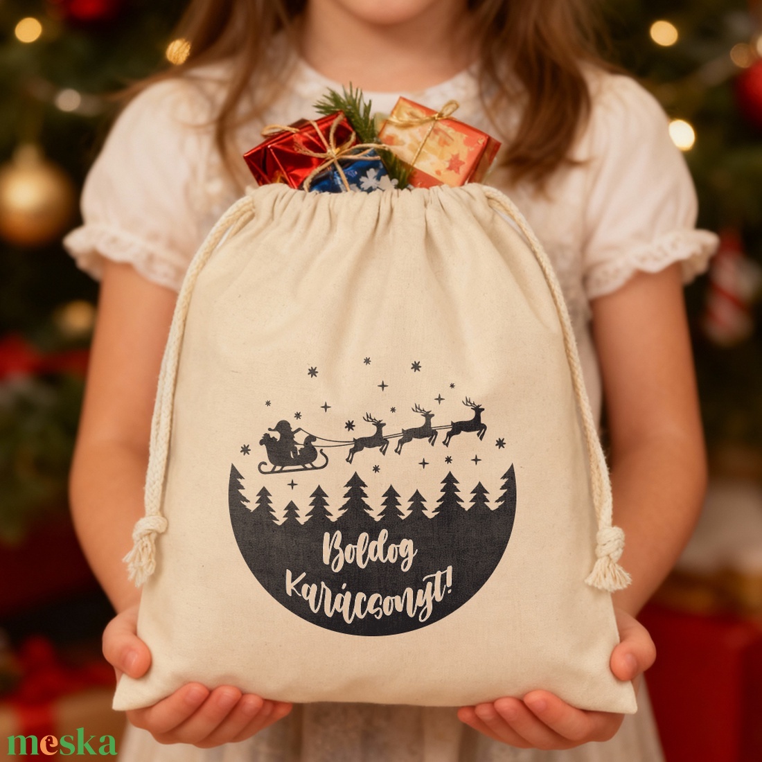 Boldog Karácsonyt! mikulás zsák - 101321 - karácsony - mikulás - mikulás zsák - Meska.hu