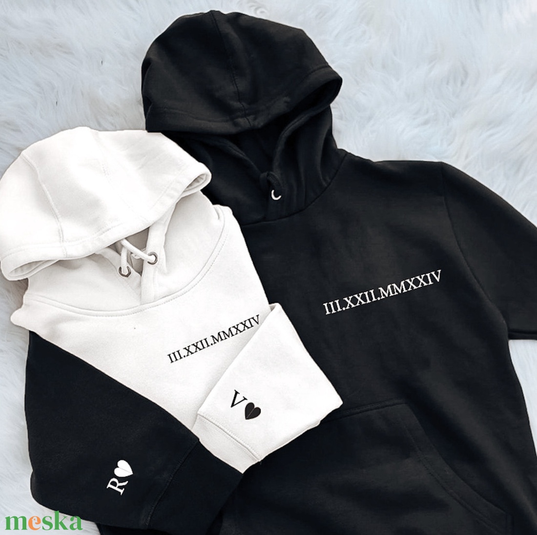 Ajándék pároknak - kapucnis pulcsi szett - ruha & divat - páros szett - női-férfi páros szett - Meska.hu