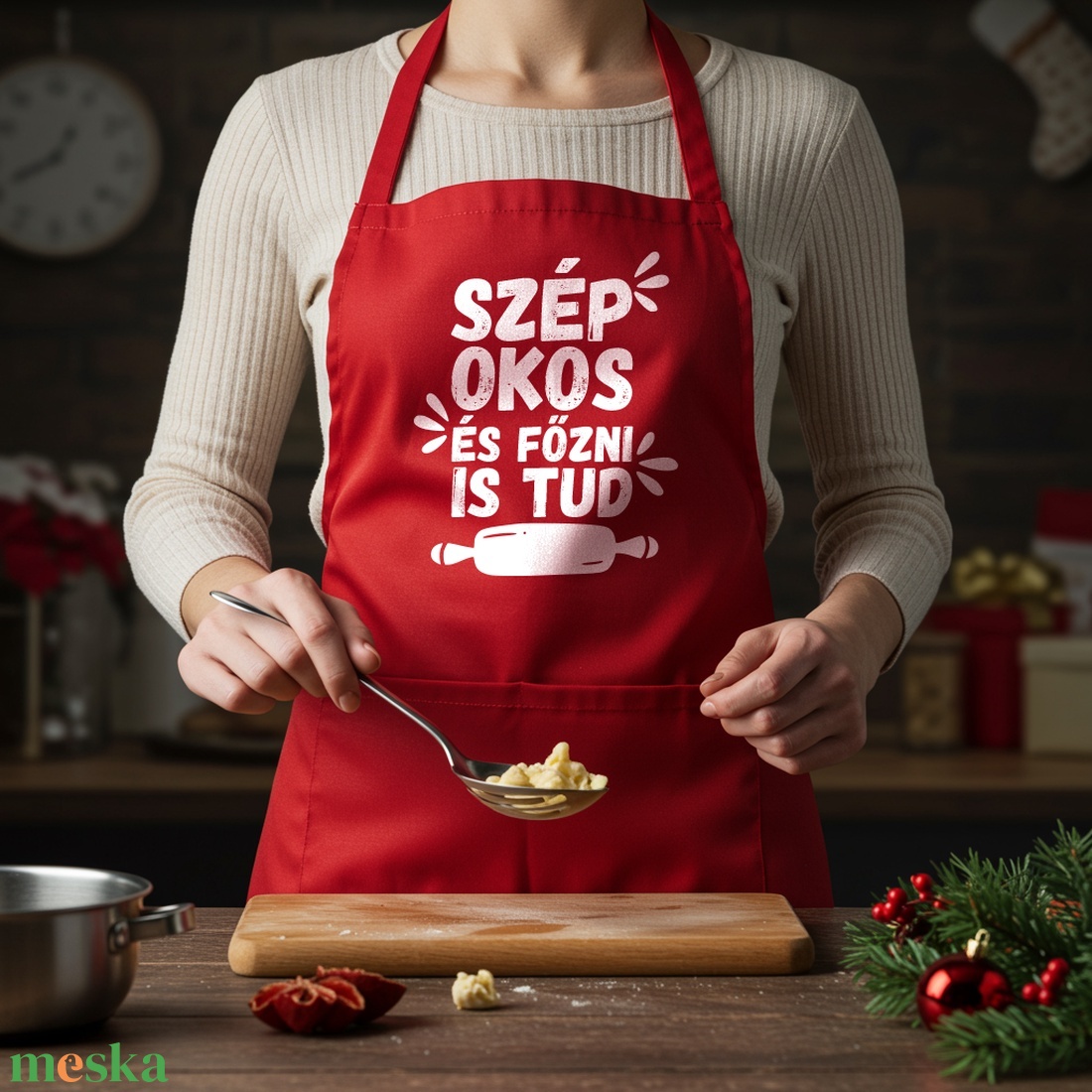 Névre szóló kötény - Szép, okos - otthon & életmód - konyhafelszerelés, tálalás - konyhai textil - kötény - Meska.hu