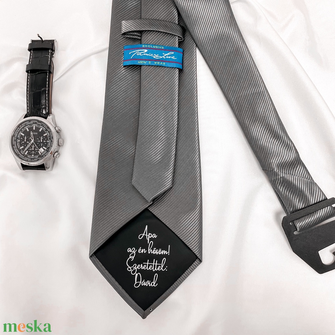 Nyakkendő egyedi felirattal - ruha & divat - férfi ruha - nyakkendő - Meska.hu