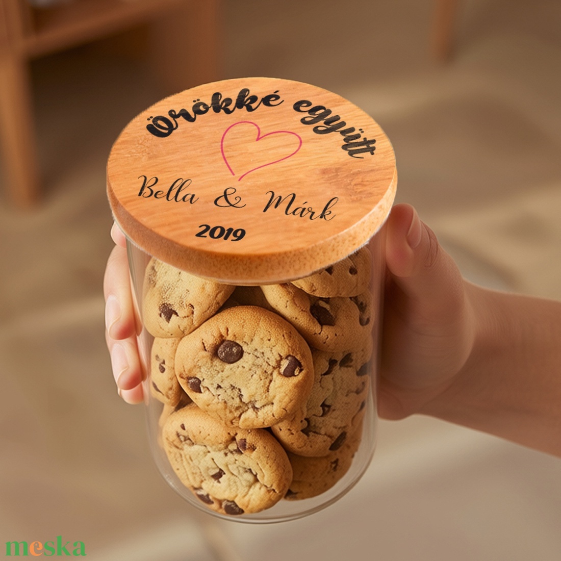 Névre szóló cukorkás üveg - Örökké együtt felirattal - otthon & életmód - konyhafelszerelés, tálalás - tálalás - üveg & kancsó - Meska.hu