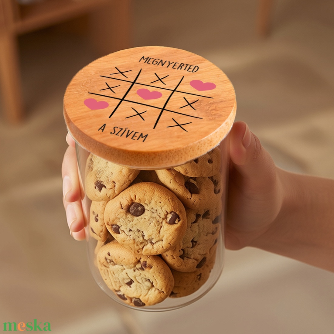 Cukorkás üveg - Megnyerted a szívem felirattal - otthon & életmód - konyhafelszerelés, tálalás - tálalás - üveg & kancsó - Meska.hu