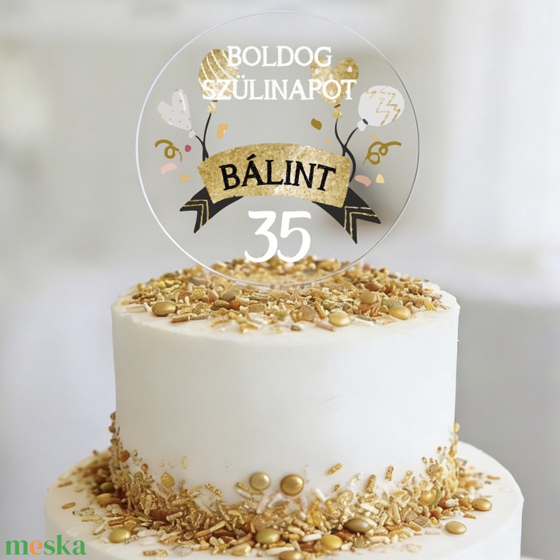 Névre szóló TORTADÍSZ születésnapra - egyedi tortabeszúró - otthon & életmód - konyhafelszerelés, tálalás - sütés, főzés - sütidísz - Meska.hu