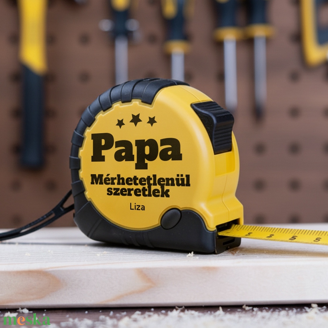 Névre szóló MÉRŐSZALAG férfiaknak - mérhetetlenül szeretlek PAPA - otthon & életmód - ház & kert - szerszám & eszközök - Meska.hu