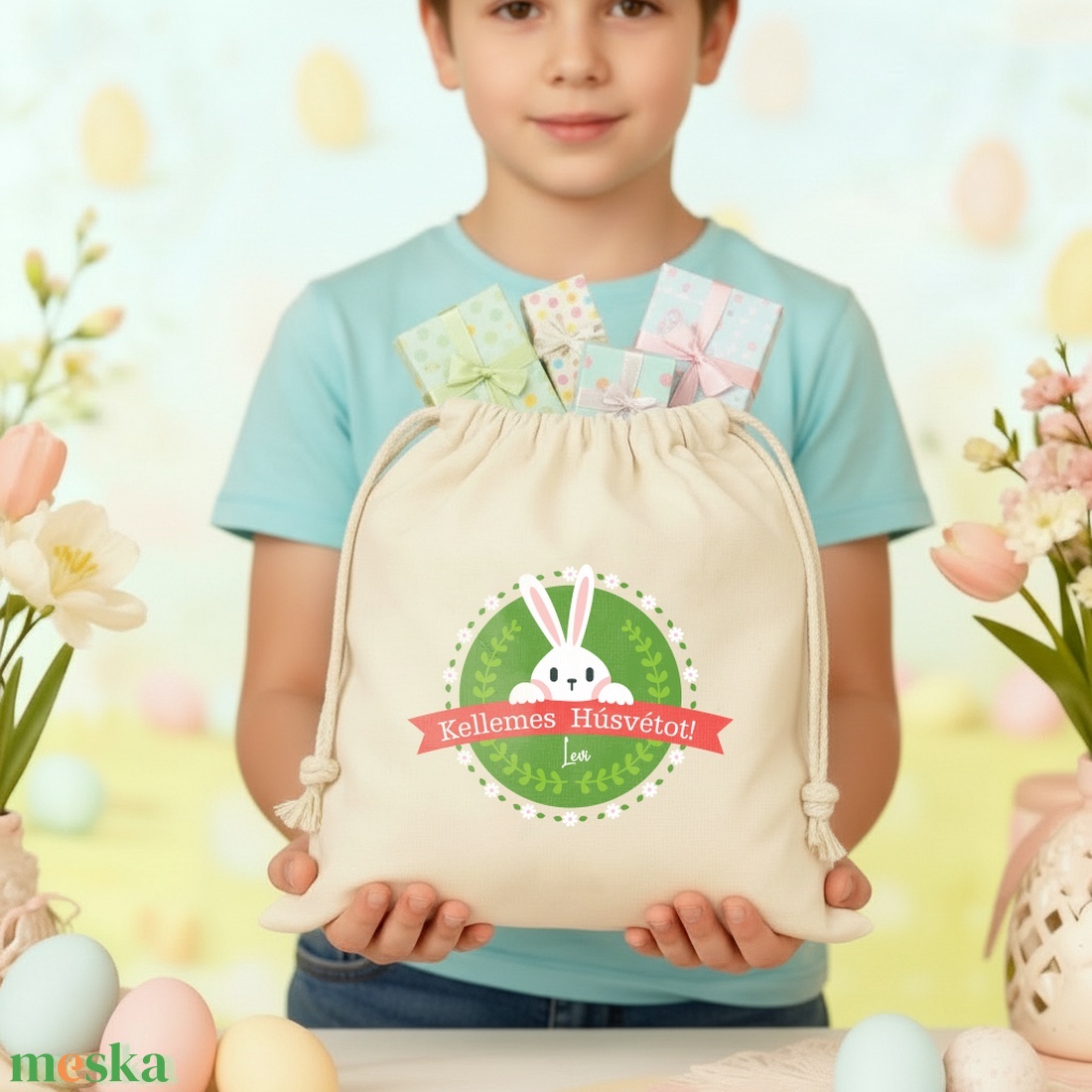 Névre szóló húsvéti zsák - 2 - otthon & életmód - papír, írószer - ajándékozás kellékei - ajándékzsák, csomagolás - Meska.hu
