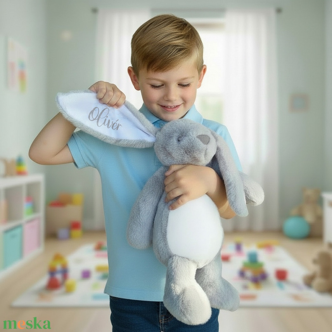 Névre szóló plüss nyuszi 2. - játék & sport - plüssállat & játékfigura - nyuszi - Meska.hu