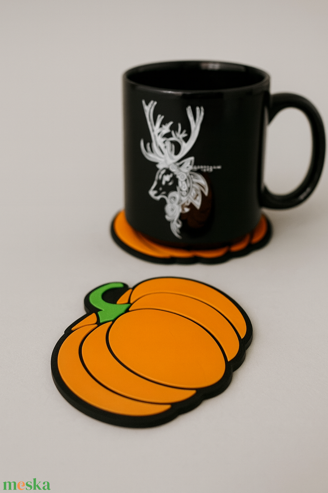 Tök alakú poháralátét (2 db) - otthon & életmód - dekoráció - halloween - halloweeni asztaldísz - Meska.hu