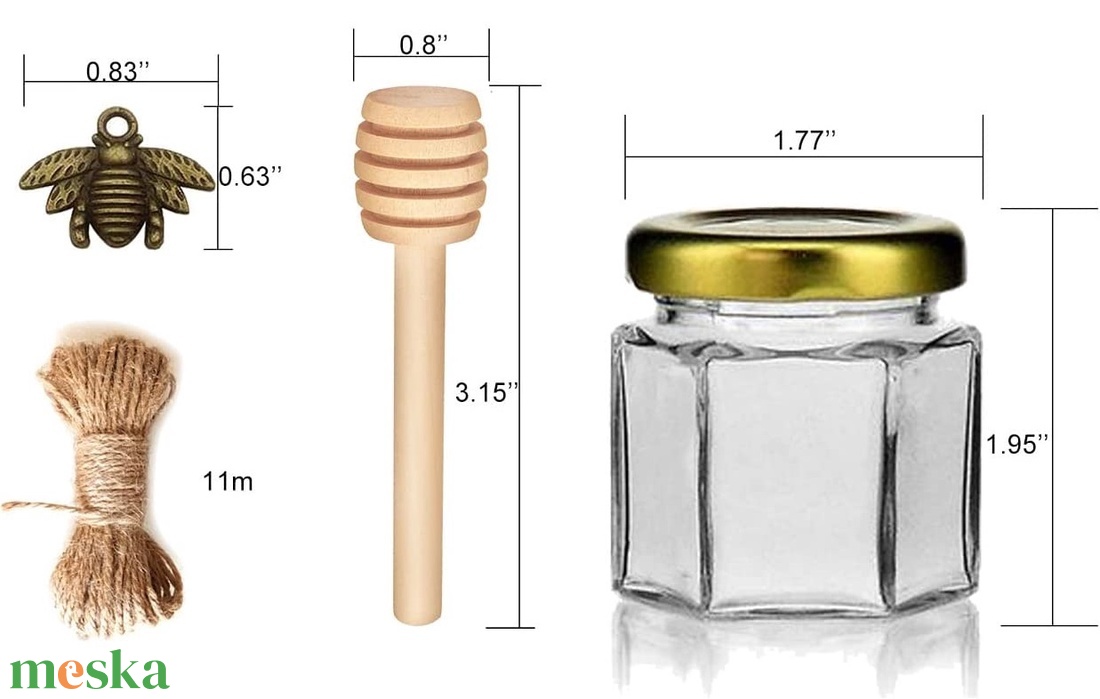 Mézes üveg Köszöntőajándék Organza tasakkal - esküvő - emlék & ajándék - köszönőajándék - Meska.hu