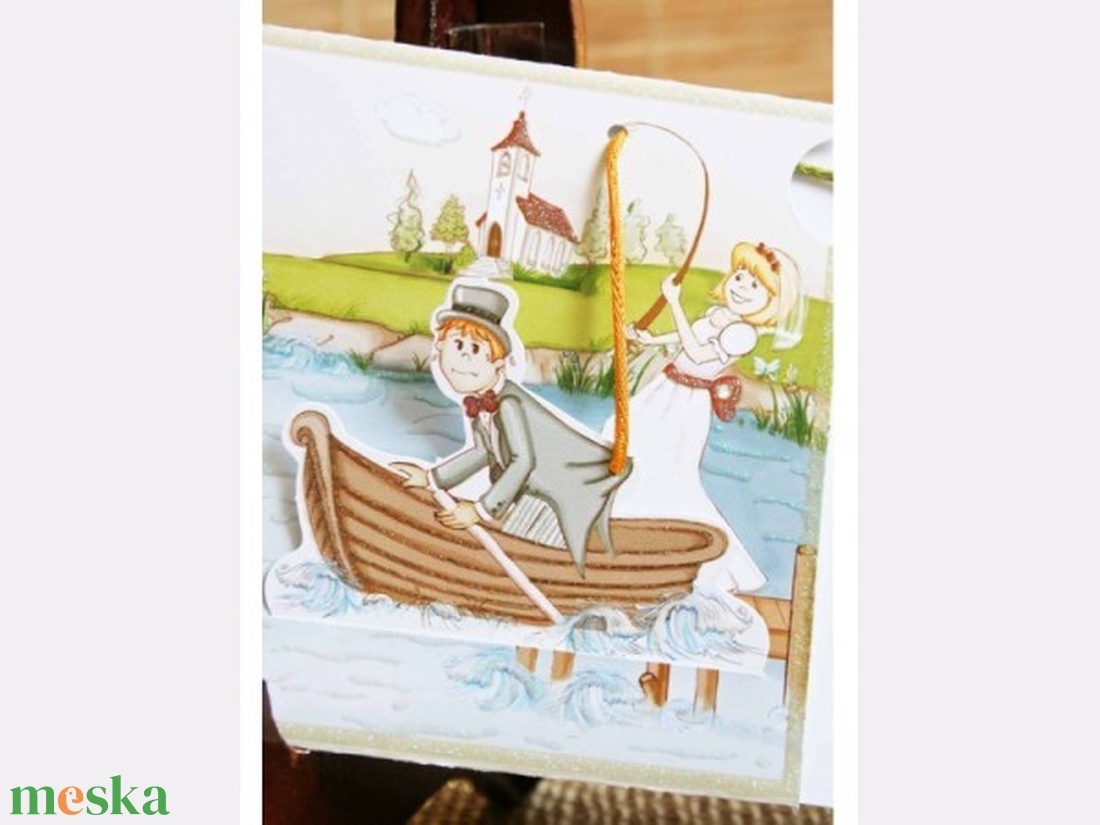 Humoros esküvői meghívó zöld borítékkal  - esküvő - meghívó & kártya - meghívó - Meska.hu