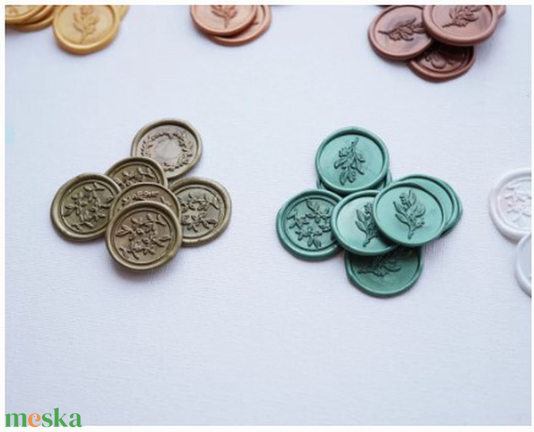 Romantikus esküvői meghívó  arany mintával díszítve , viaszpecséttel  - esküvő - meghívó & kártya - meghívó - Meska.hu
