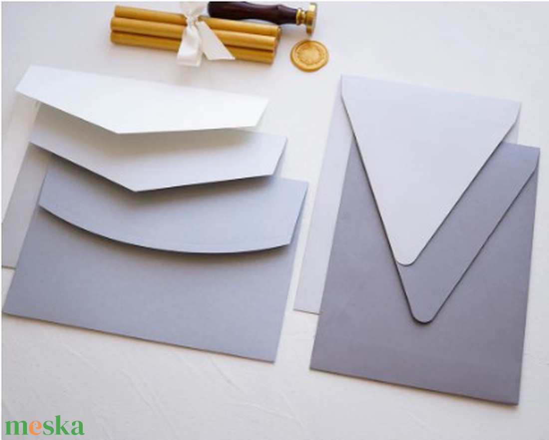 Világos szürke díszboríték - 20 cm x 14 cm - otthon & életmód - papír, írószer - boríték - Meska.hu Világos szürke díszboríték - 20 cm x 14 cm - otthon & életmód - papír, írószer - boríték - Meska.hu