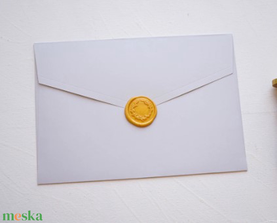 Világos szürke díszboríték - 20 x 14 cm - esküvő - emlék & ajándék - nászajándék - esküvői pénzátadó boríték, kártya - Meska.hu
