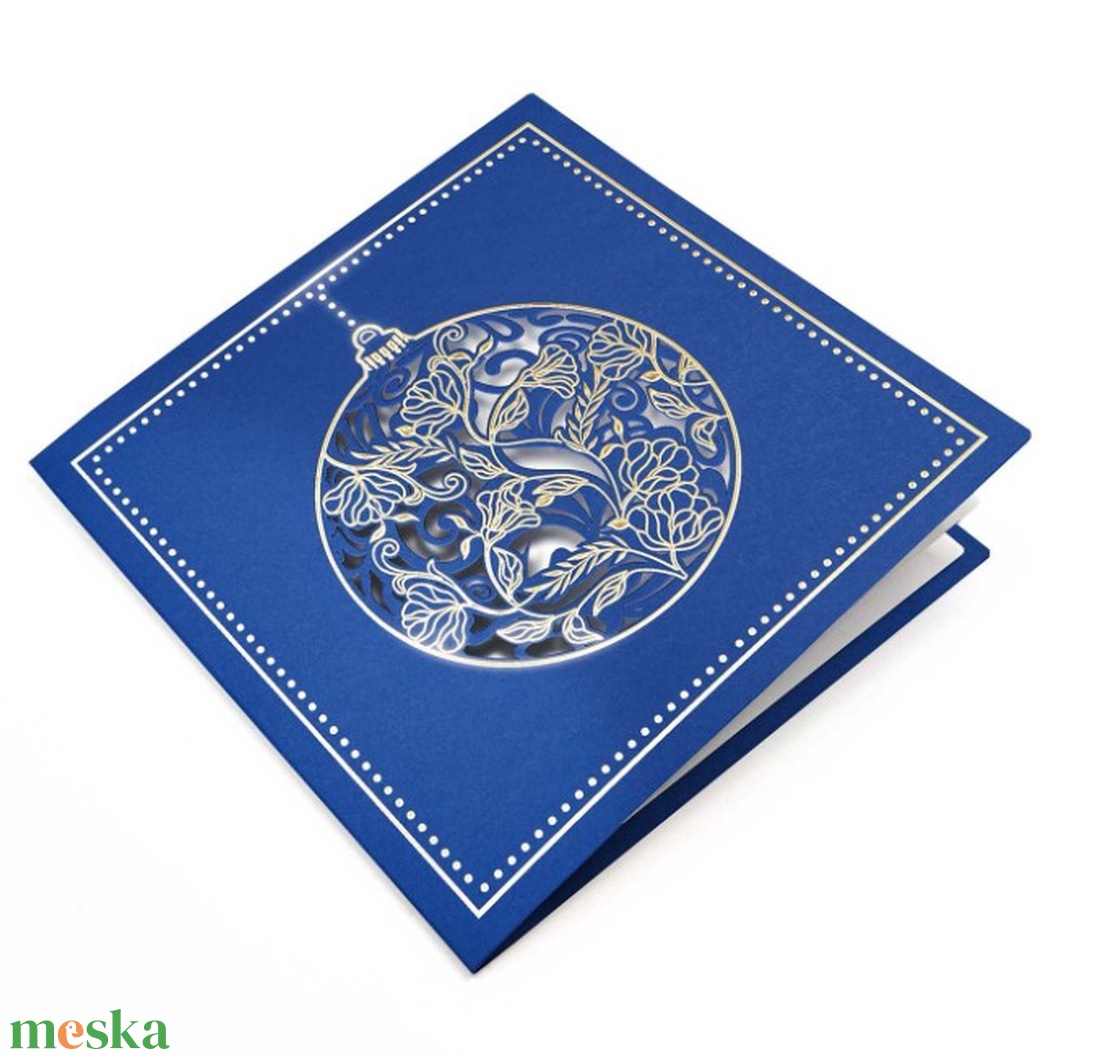 Karácsonyi képeslap egyedi grafikával, kivágással - karácsony - karácsonyi ajándékozás - karácsonyi képeslap, üdvözlőlap, ajándékkísérő - Meska.hu