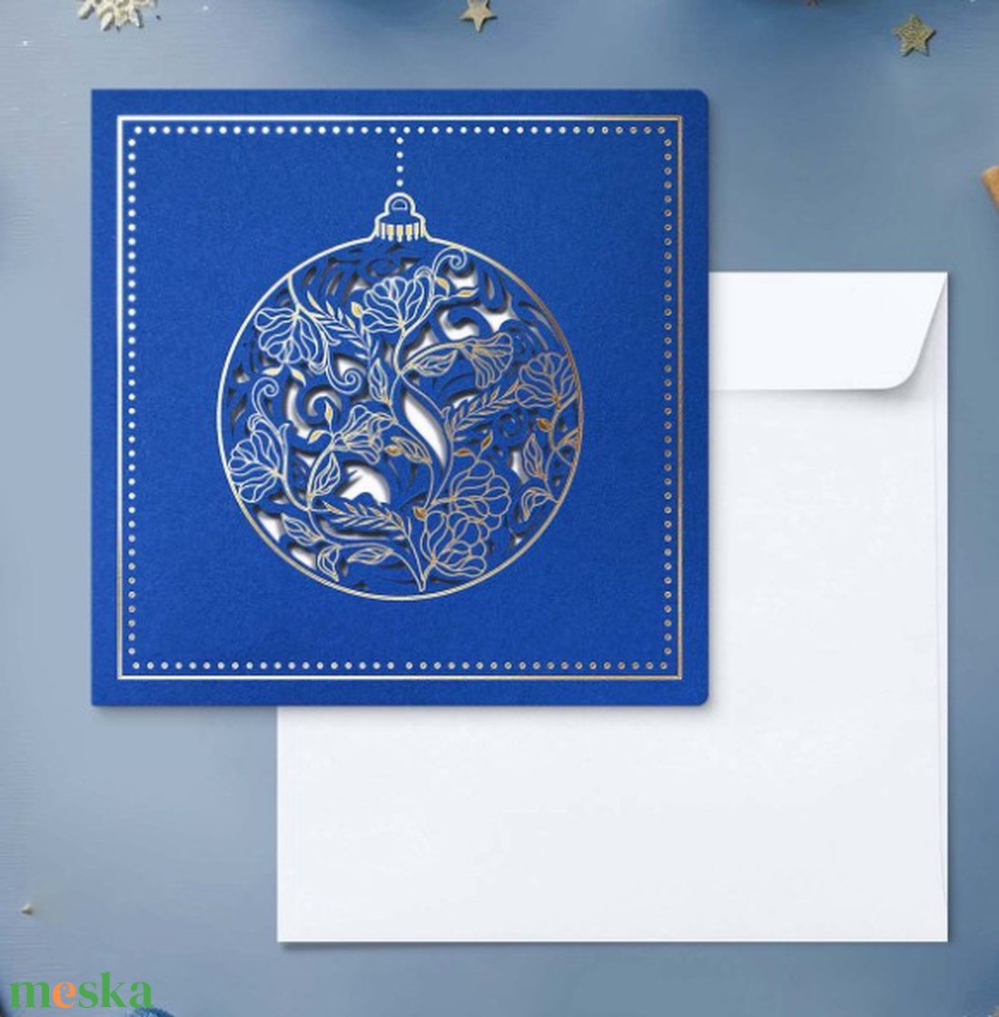 Karácsonyi képeslap egyedi grafikával, kivágással - karácsony - karácsonyi ajándékozás - karácsonyi képeslap, üdvözlőlap, ajándékkísérő - Meska.hu