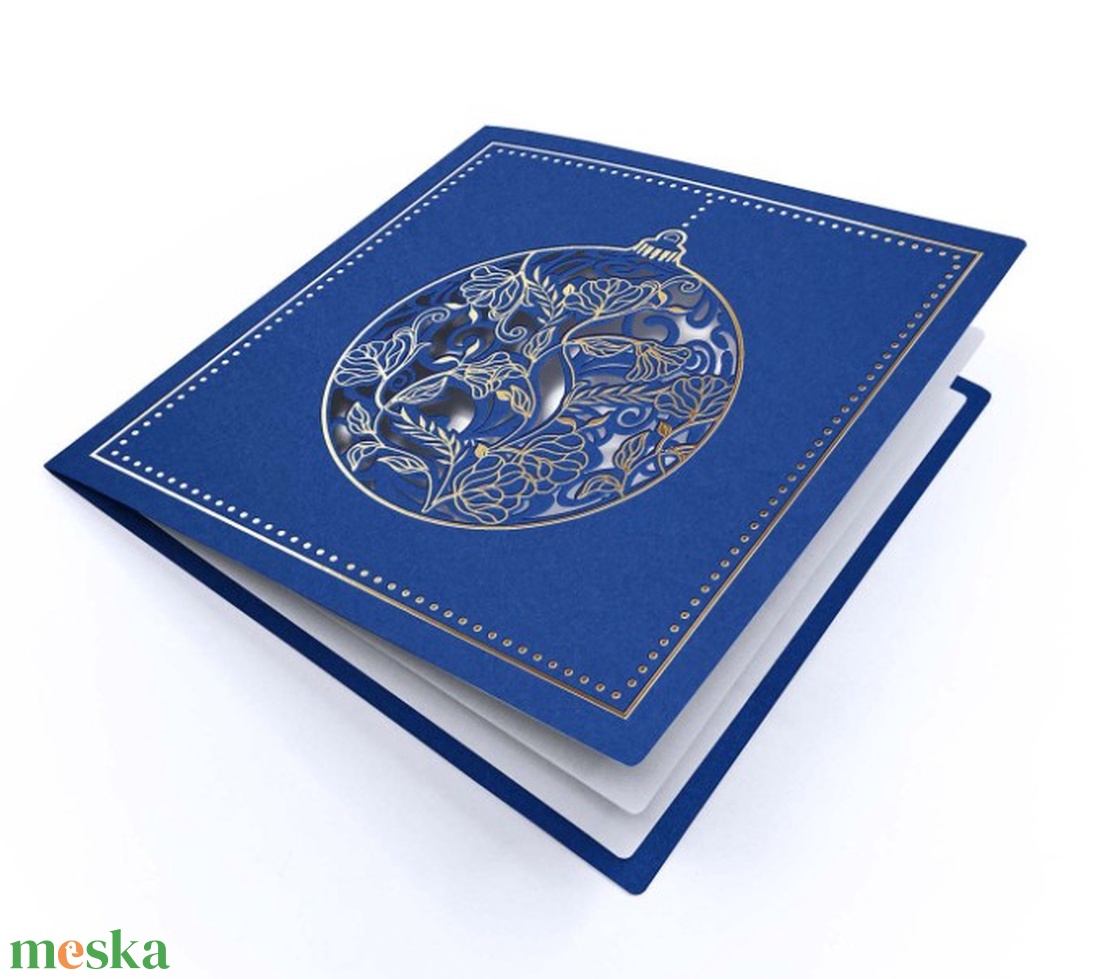 Karácsonyi képeslap egyedi grafikával, kivágással - karácsony - karácsonyi ajándékozás - karácsonyi képeslap, üdvözlőlap, ajándékkísérő - Meska.hu