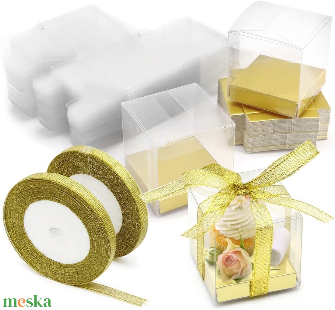 Ajándékdobozok, áttetsző, , kocka formában  - esküvő - emlék & ajándék - köszönőajándék - Meska.hu