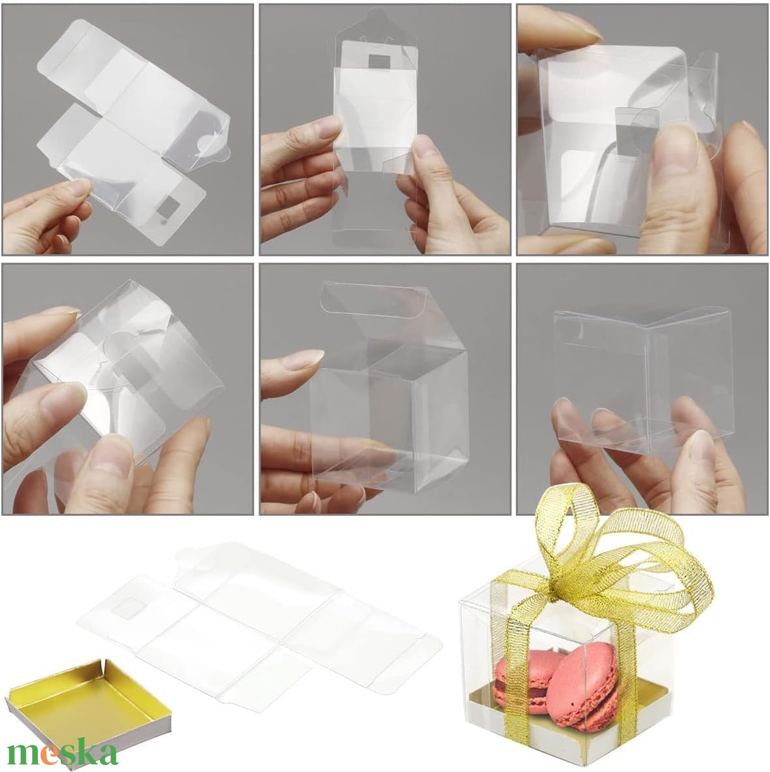 Ajándékdobozok, áttetsző, , kocka formában  - esküvő - emlék & ajándék - köszönőajándék - Meska.hu
