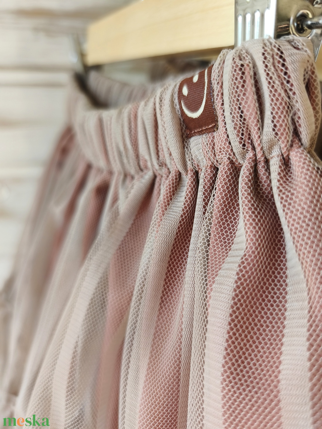 Mályva színű csíkos tüllszoknya - ruha & divat - babaruha & gyerekruha - szoknya - Meska.hu