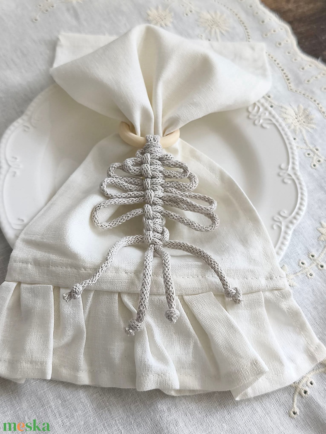 4 darabos szalvétagyűrű / karácsonyfadísz díszdobozban - karácsony - adventi díszek - adventi asztaldísz - Meska.hu