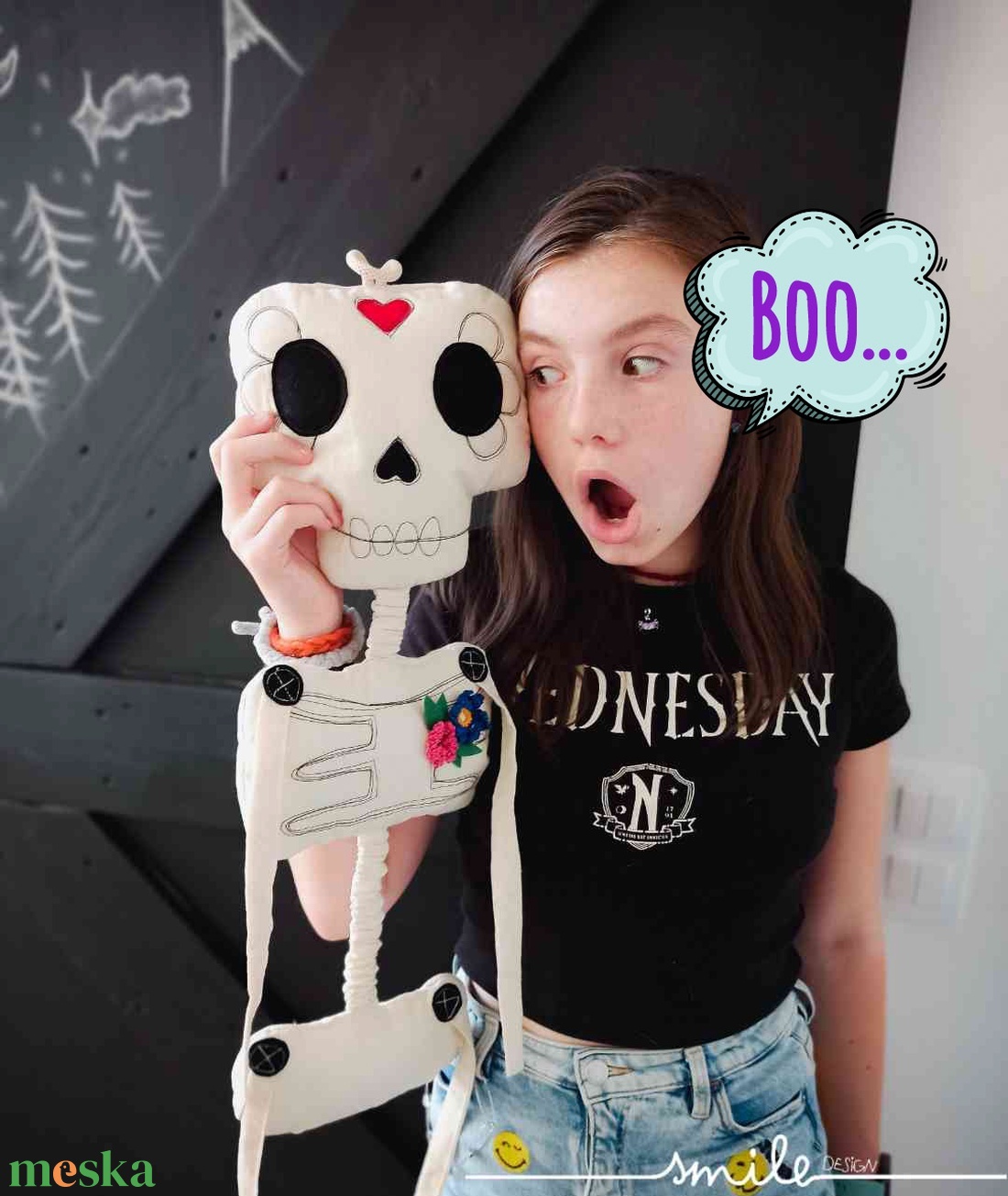 Textil csontváz - otthon & életmód - dekoráció - halloween - halloweeni dekoráció - Meska.hu