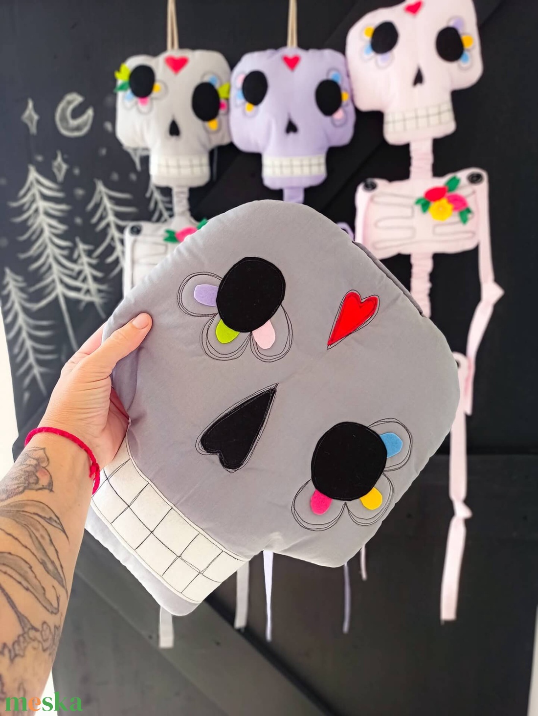 Koponya székpárna - otthon & életmód - babaszoba, gyerekszoba - iskolai ülőpárna - Meska.hu