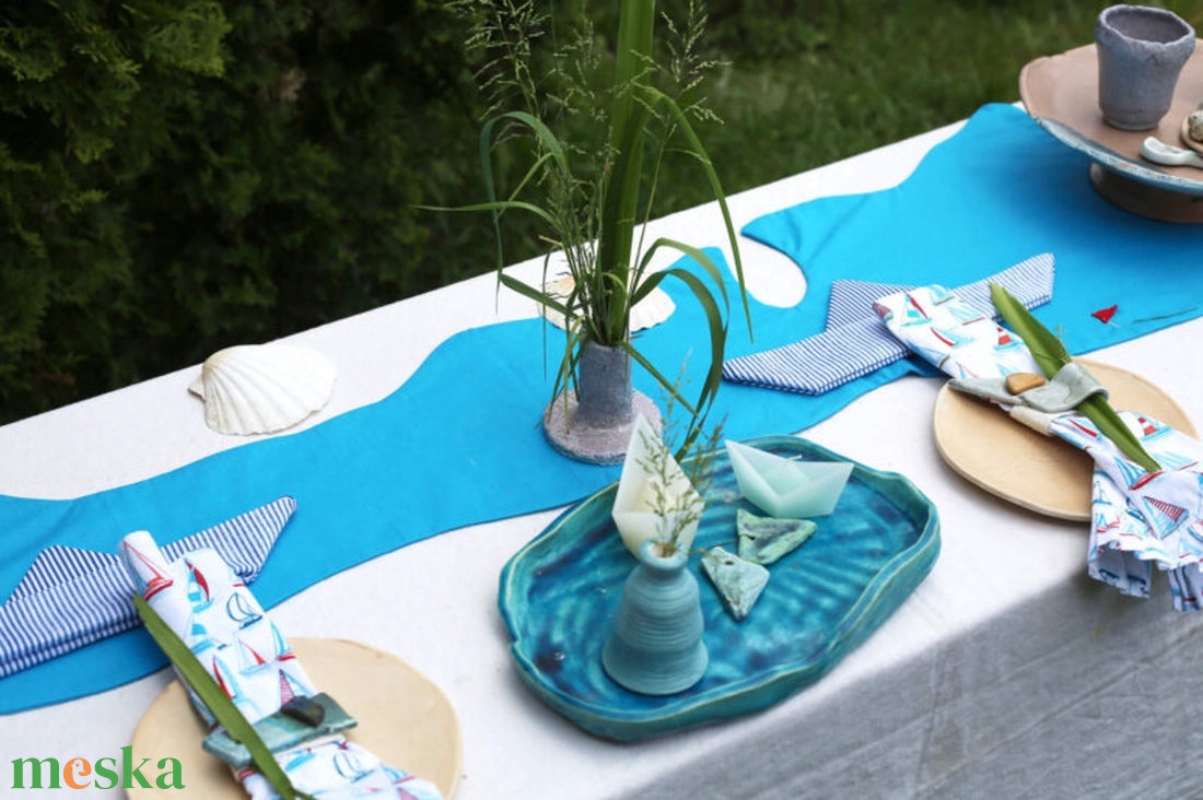 Balaton Blue terítő  - otthon & életmód - konyhafelszerelés, tálalás - tálalás - terítő - Meska.hu