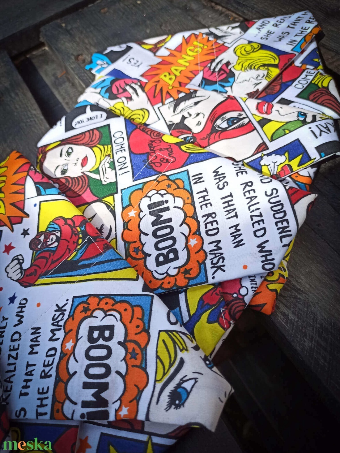 Újraszalvéta képregény  - táska & tok - uzsonna- & ebéd tartó - szendvics csomagoló - Meska.hu