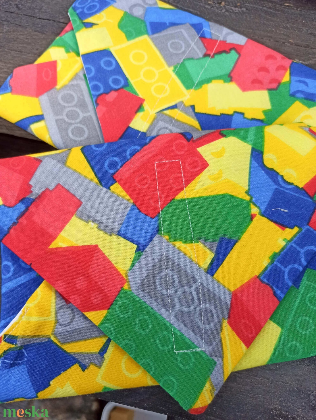 Újraszalvéta Lego - táska & tok - uzsonna- & ebéd tartó - szendvics csomagoló - Meska.hu