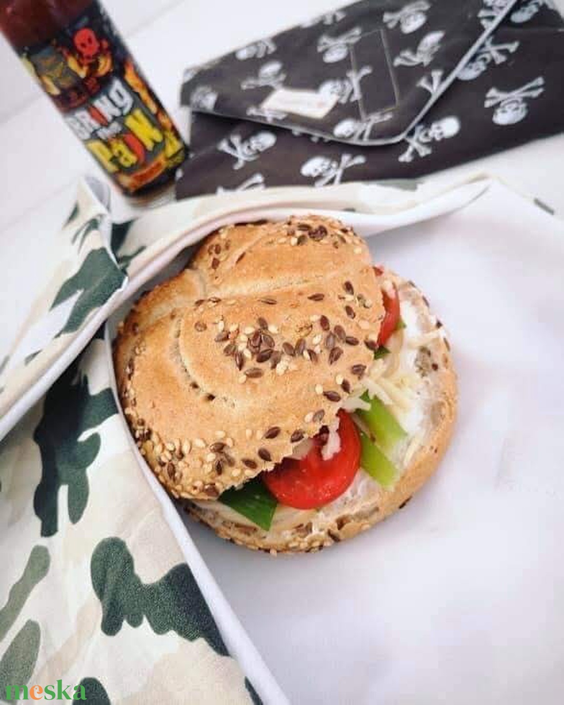 Újraszalvéta iskolabusz - táska & tok - uzsonna- & ebéd tartó - szendvics csomagoló - Meska.hu