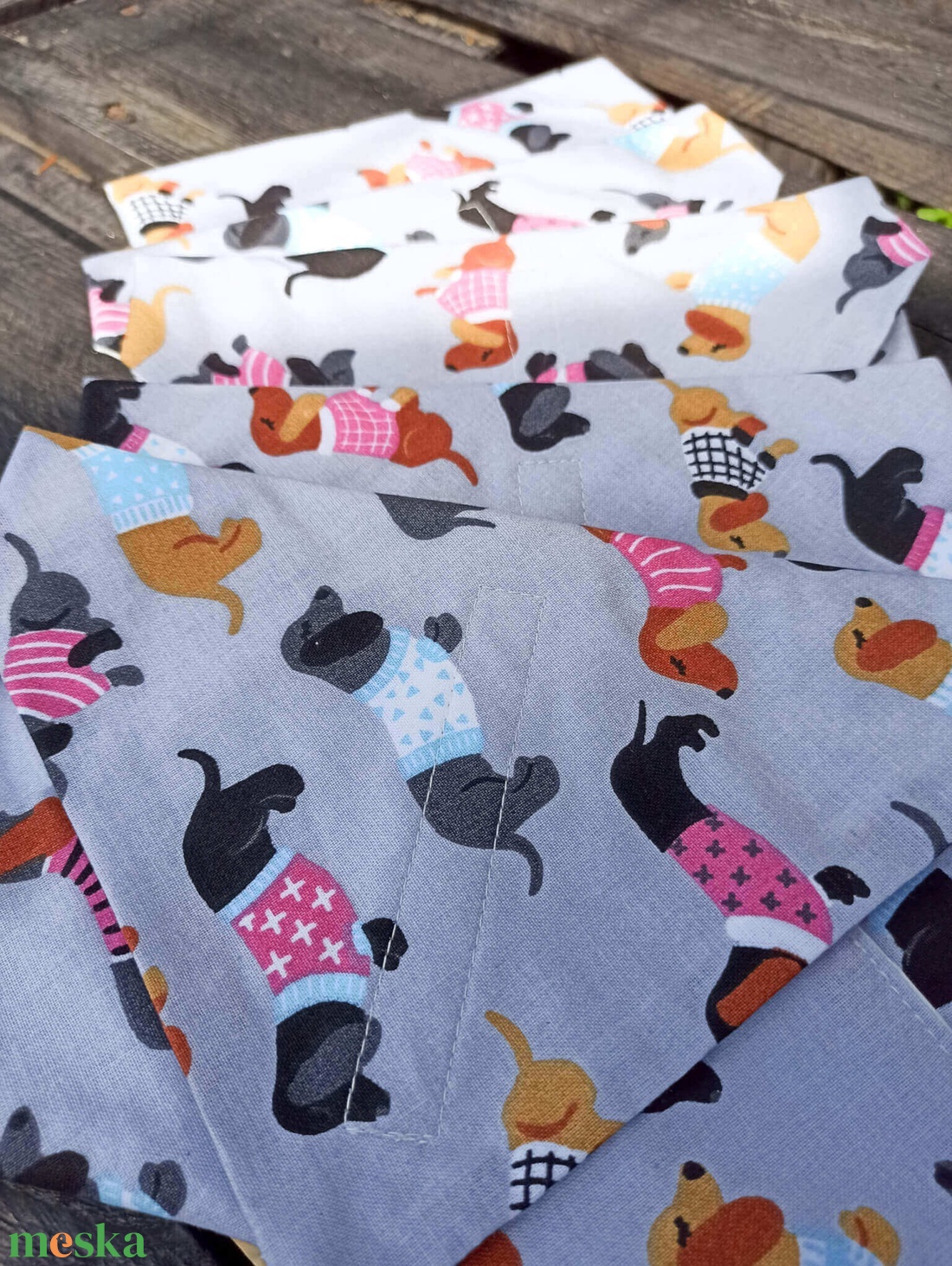 Újraszalvéta tacskó - táska & tok - uzsonna- & ebéd tartó - szendvics csomagoló - Meska.hu