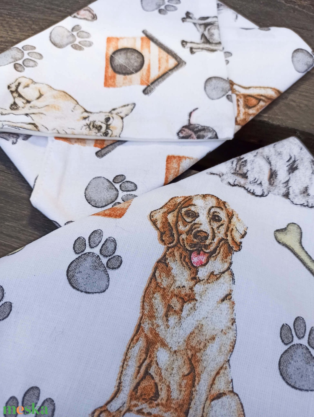 Újraszalvéta kutya - táska & tok - uzsonna- & ebéd tartó - szendvics csomagoló - Meska.hu